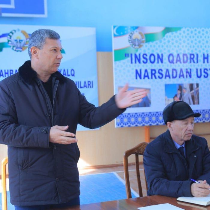 Bogʼot tumani hokimi, 1-sektor rahbari Shavkat Yaxshibaev sektor hududida