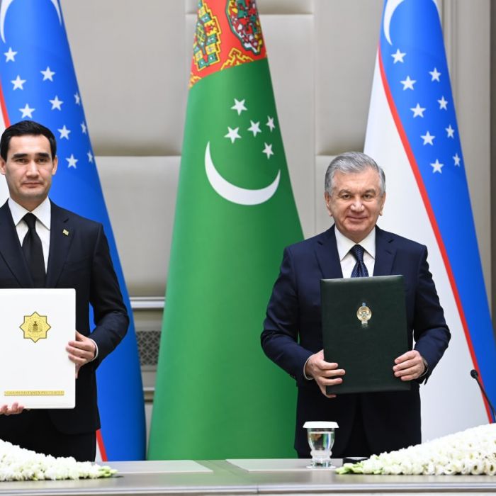 Shavkat Mirziyoev va Serdar Berdimuhamedov Qoʼshma bayonot imzoladilar.